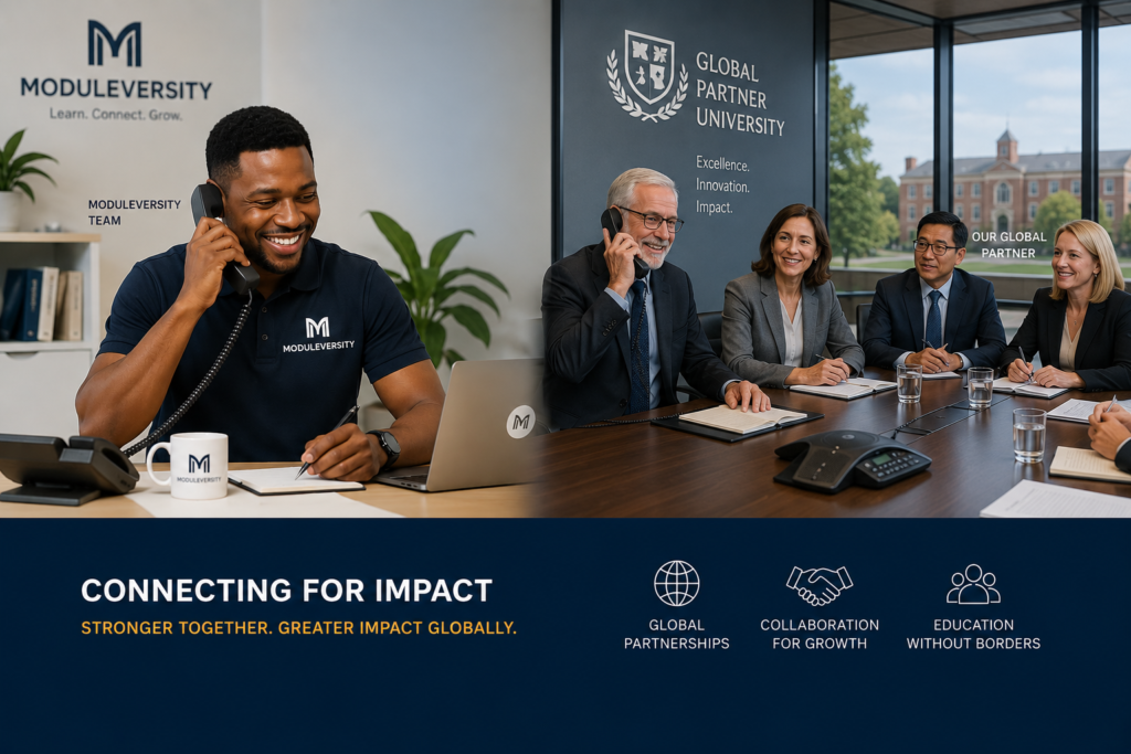 Moduleversity landing page for about us