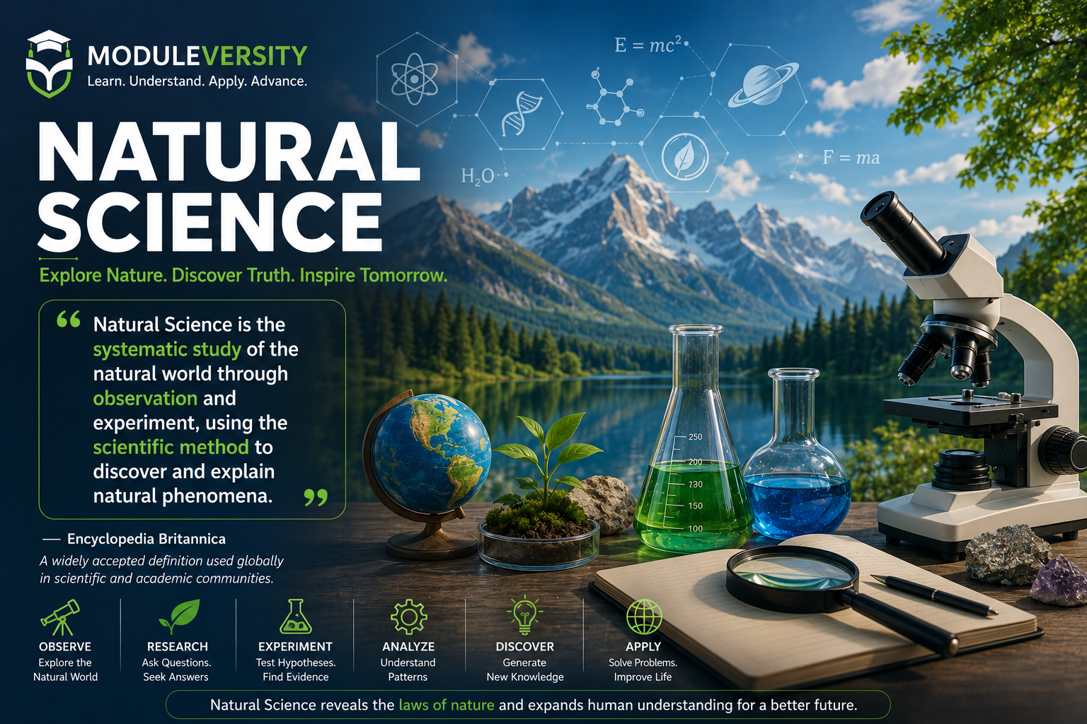 Moduleversity natural science landing page