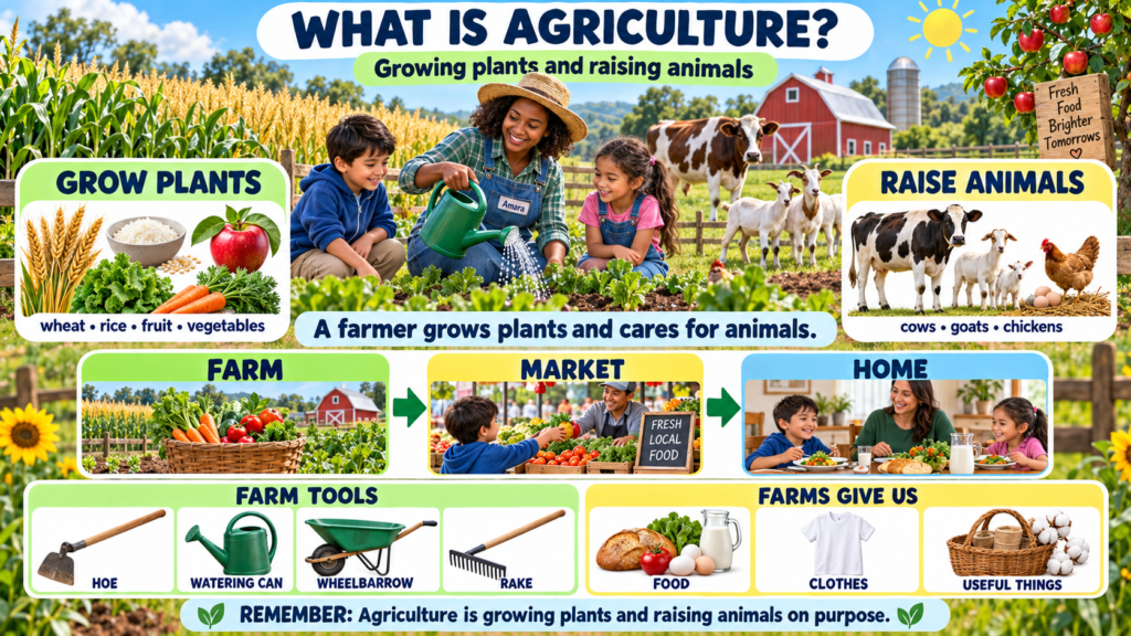What Is Agriculture? Meaning, Examples & Importance for Grade 1 what is agriculture image